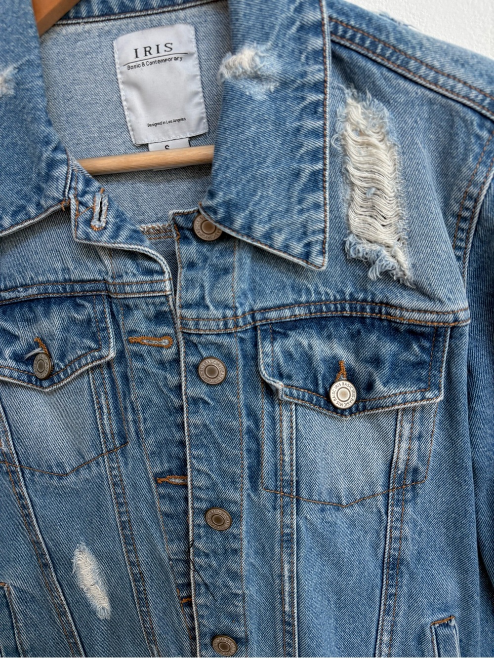 Distressed Jean jacket - Picture 5 of 7